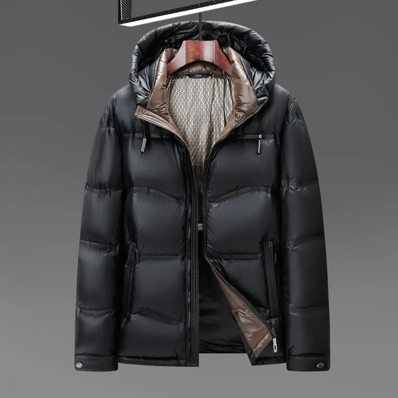 Stylish and Waterproof Hooded Down Jacket Perfect for Casual Wear