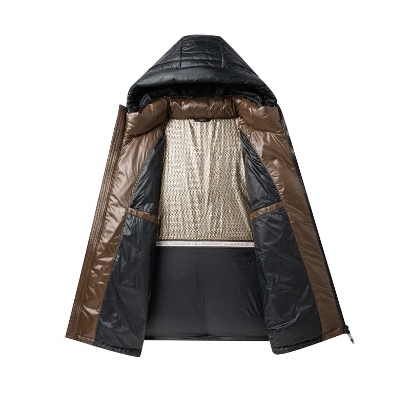 Stylish and Waterproof Hooded Down Jacket Perfect for Casual Wear