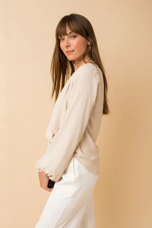 Surplice Shirring Top