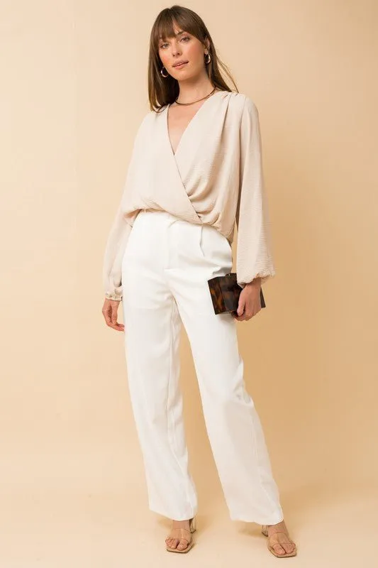 Surplice Shirring Top