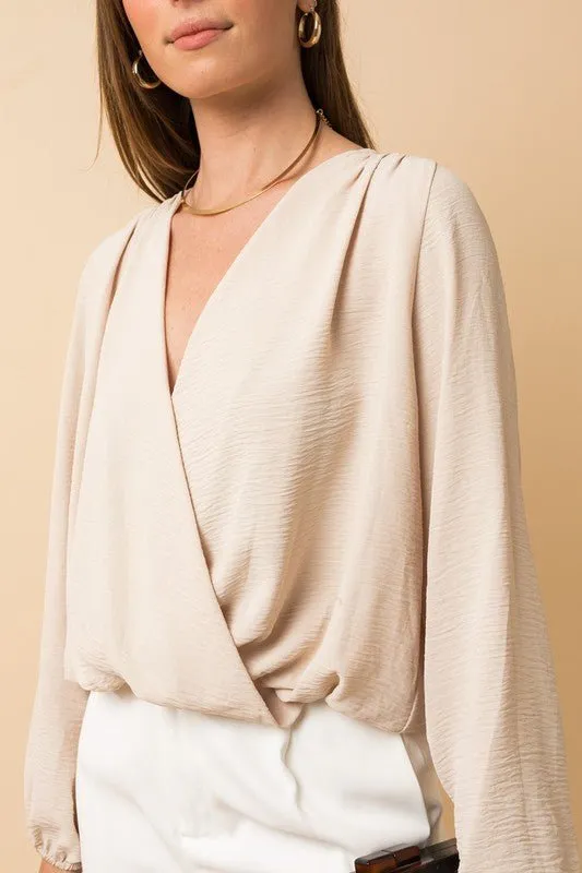 Surplice Shirring Top
