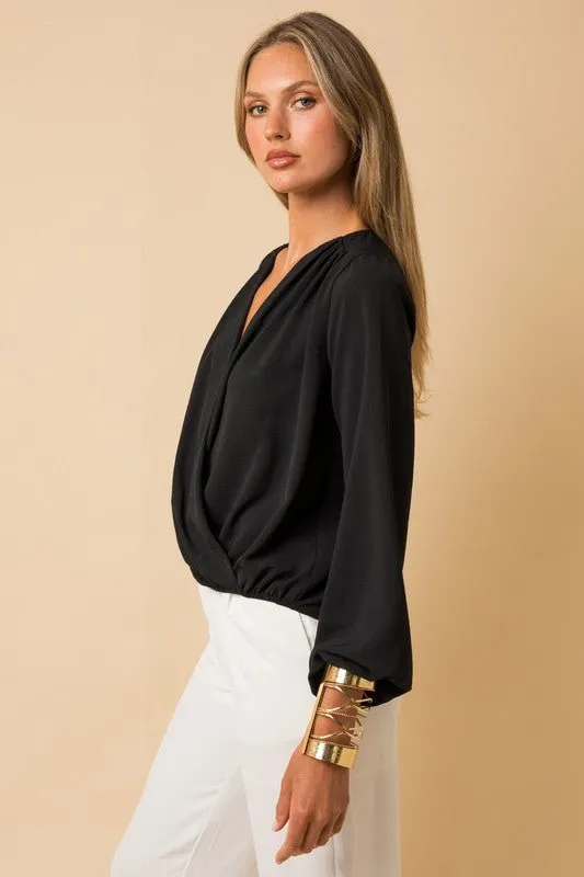 Surplice Shirring Top
