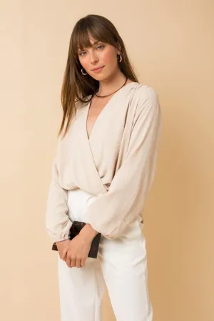 Surplice Shirring Top