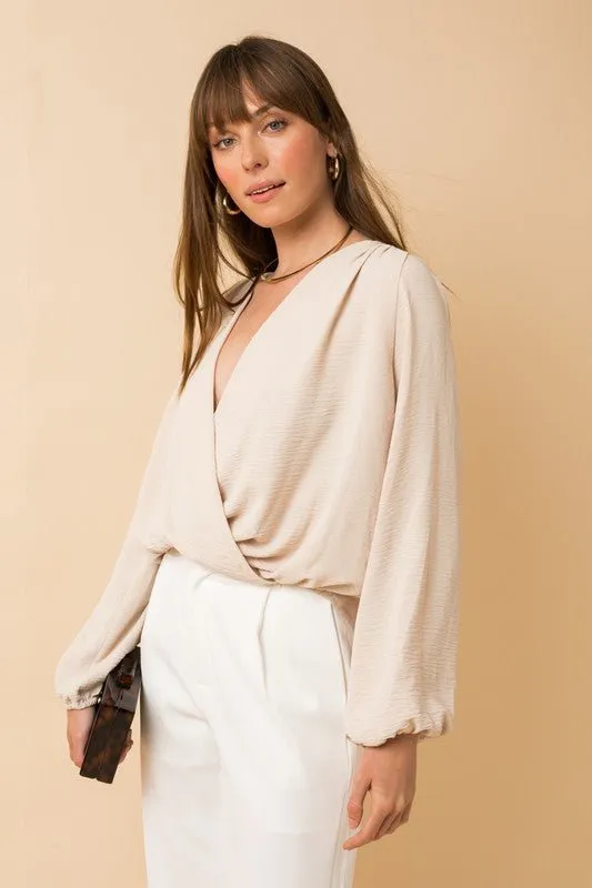 Surplice Shirring Top