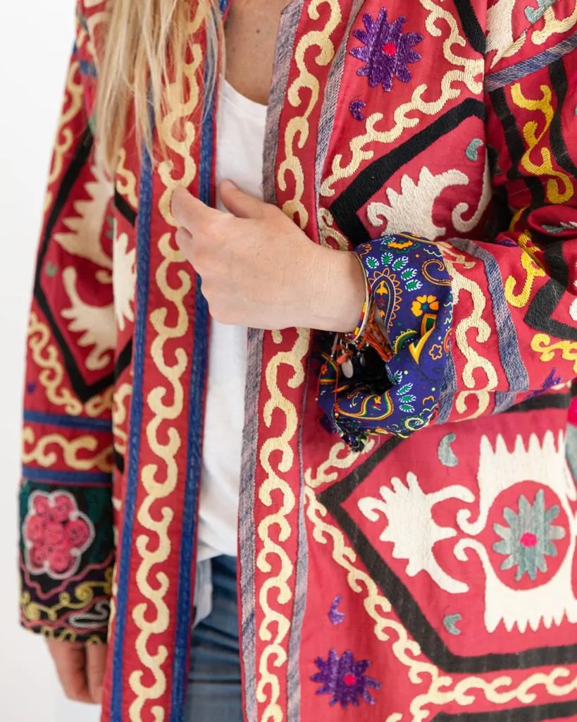 Suzani vintage long kimono