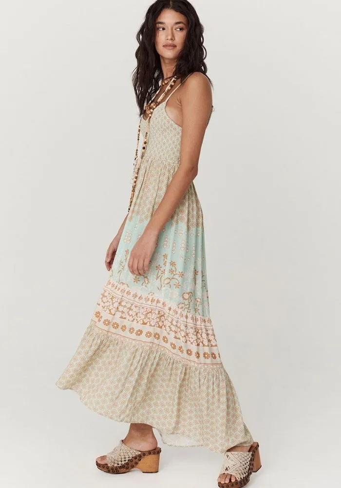 Sweet Nothings Shirred Strappy Dress - Peppermint