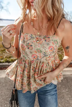 The Honey Apricot Peplum Bloom Top