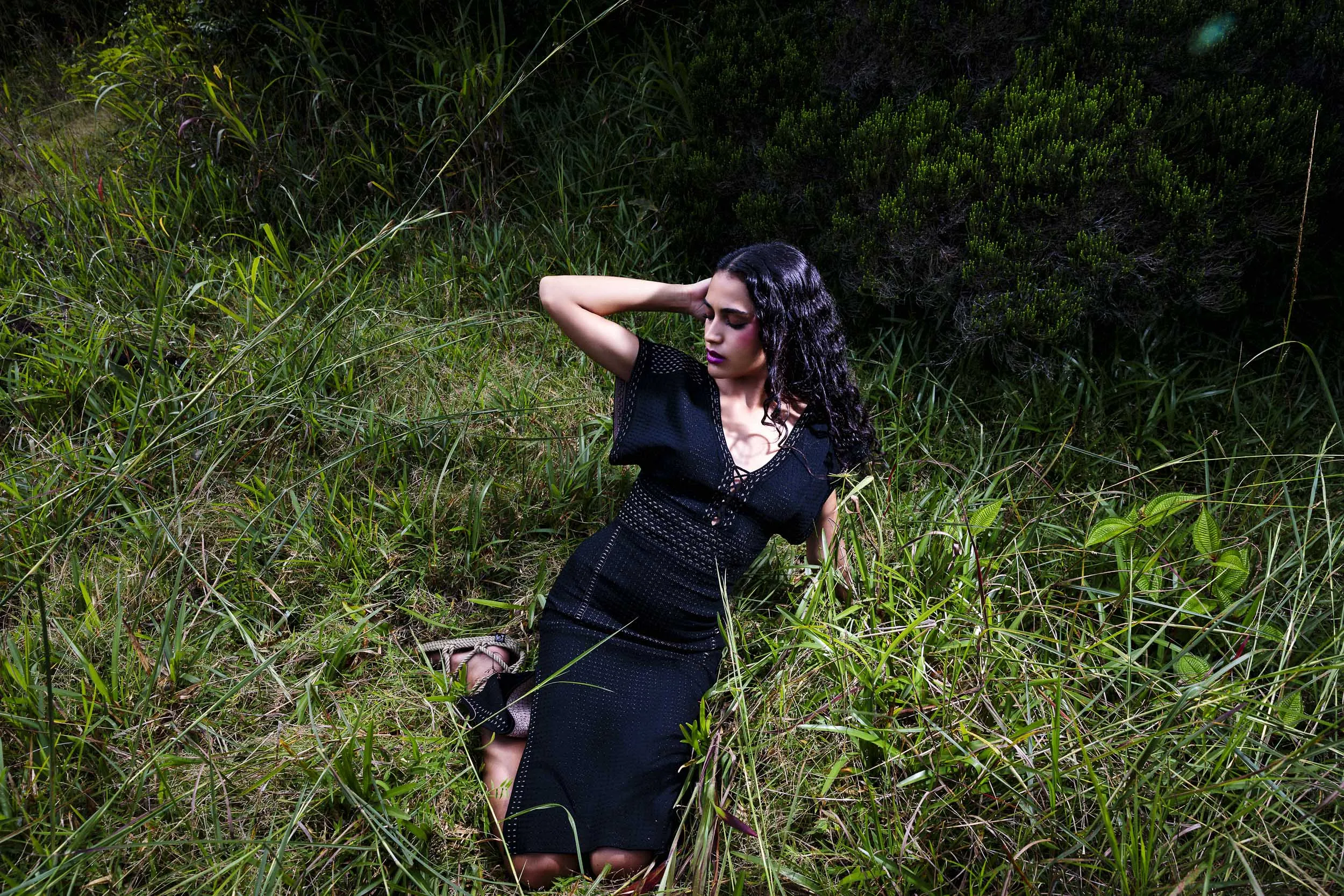 The Karine 360 Kimono Dress in Black