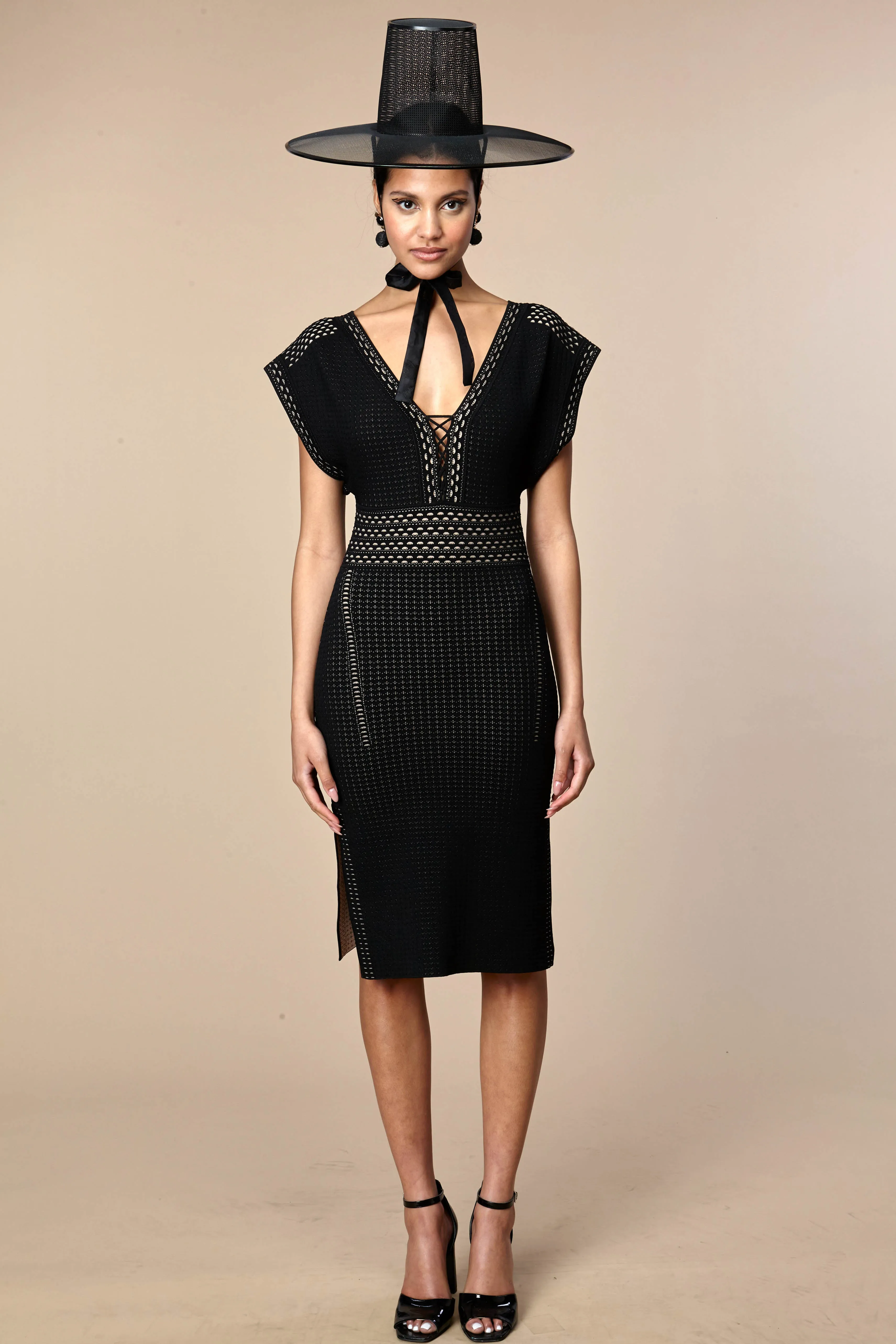 The Karine 360 Kimono Dress in Black