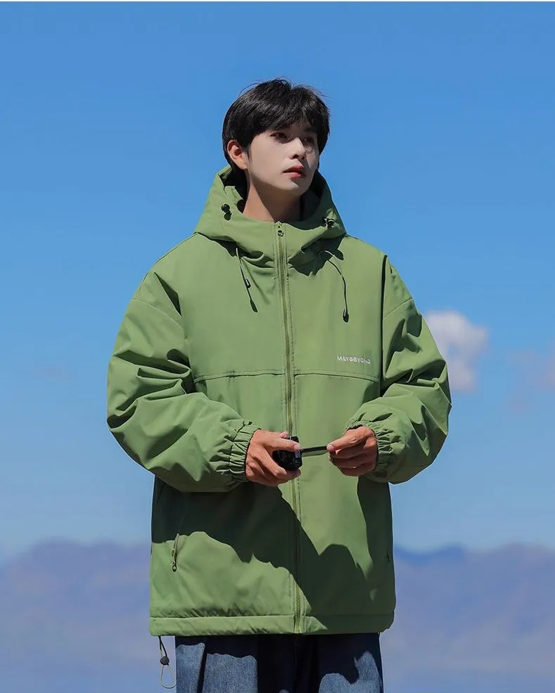 Thickened Quilted Hooded Puffer Jacket for Outdoor Activities