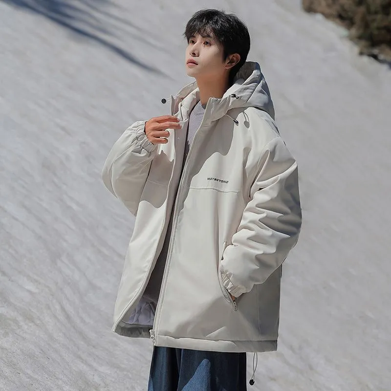 Thickened Quilted Hooded Puffer Jacket for Outdoor Activities