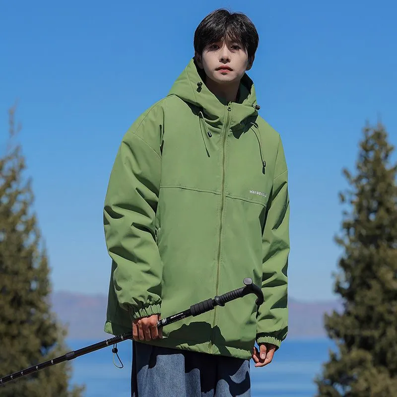 Thickened Quilted Hooded Puffer Jacket for Outdoor Activities