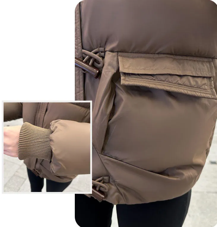 Thickened Waterproof Quilted Puffer Jacket for Women