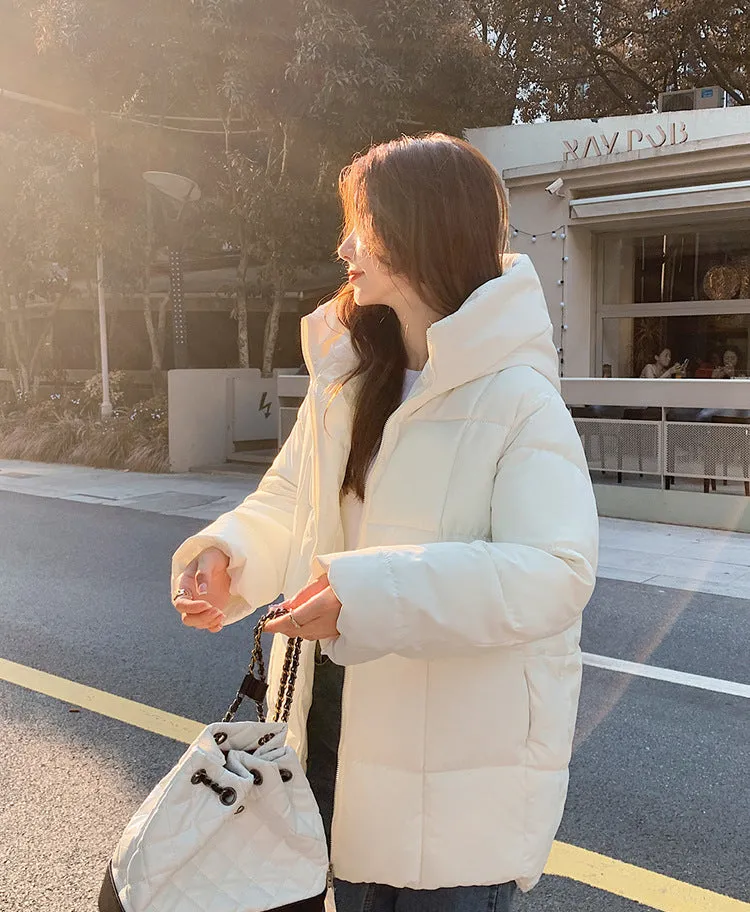 Thickened Windproof Quilted Raincoat for Fashionable Women