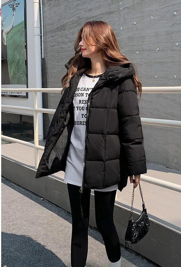 Thickened Windproof Quilted Raincoat for Fashionable Women