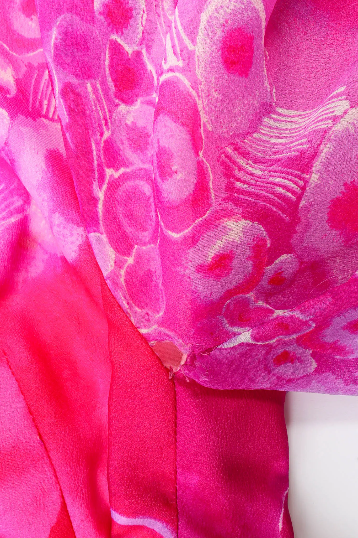 Tie-Dye Floral Kimono Dress