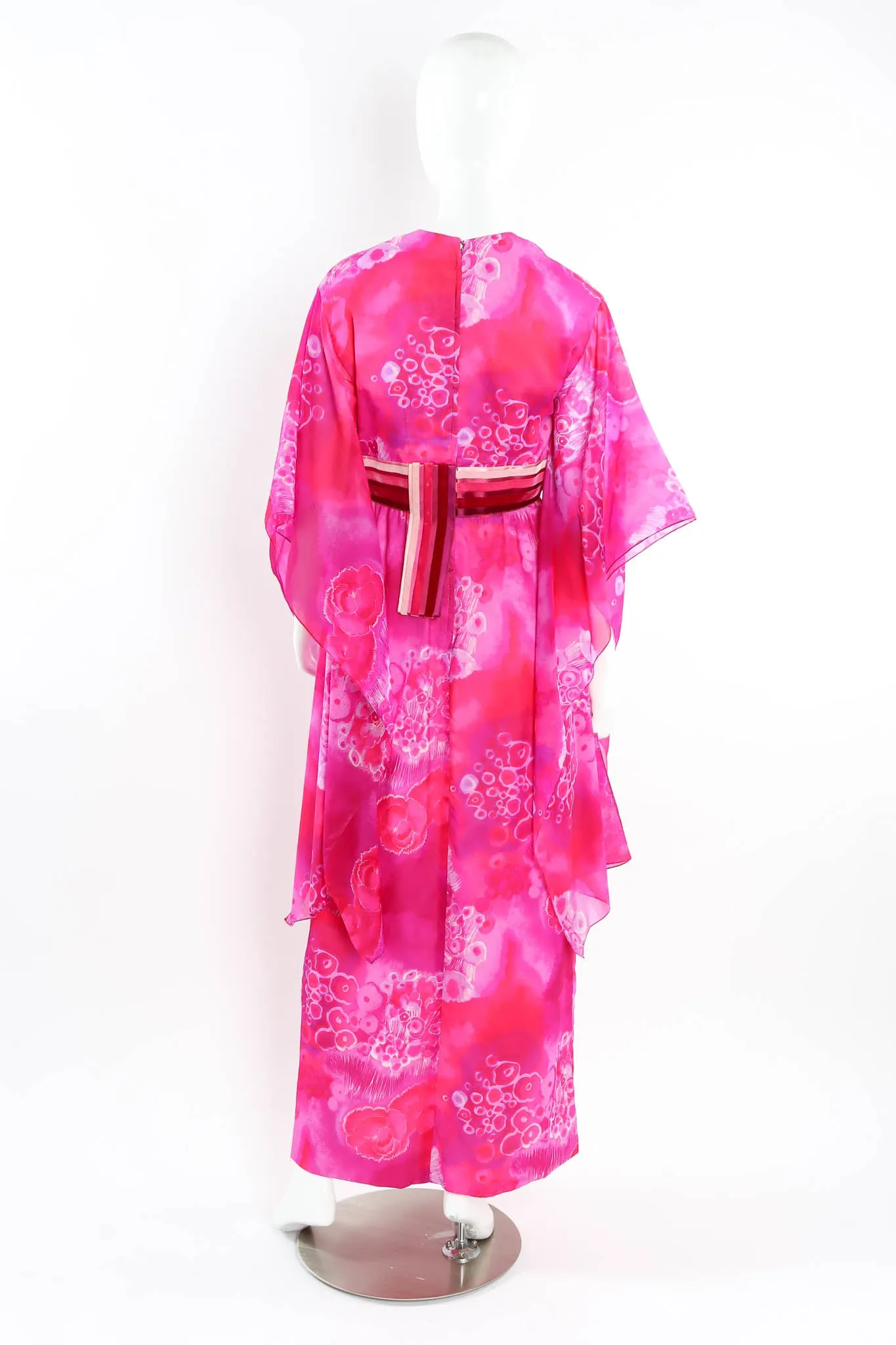Tie-Dye Floral Kimono Dress