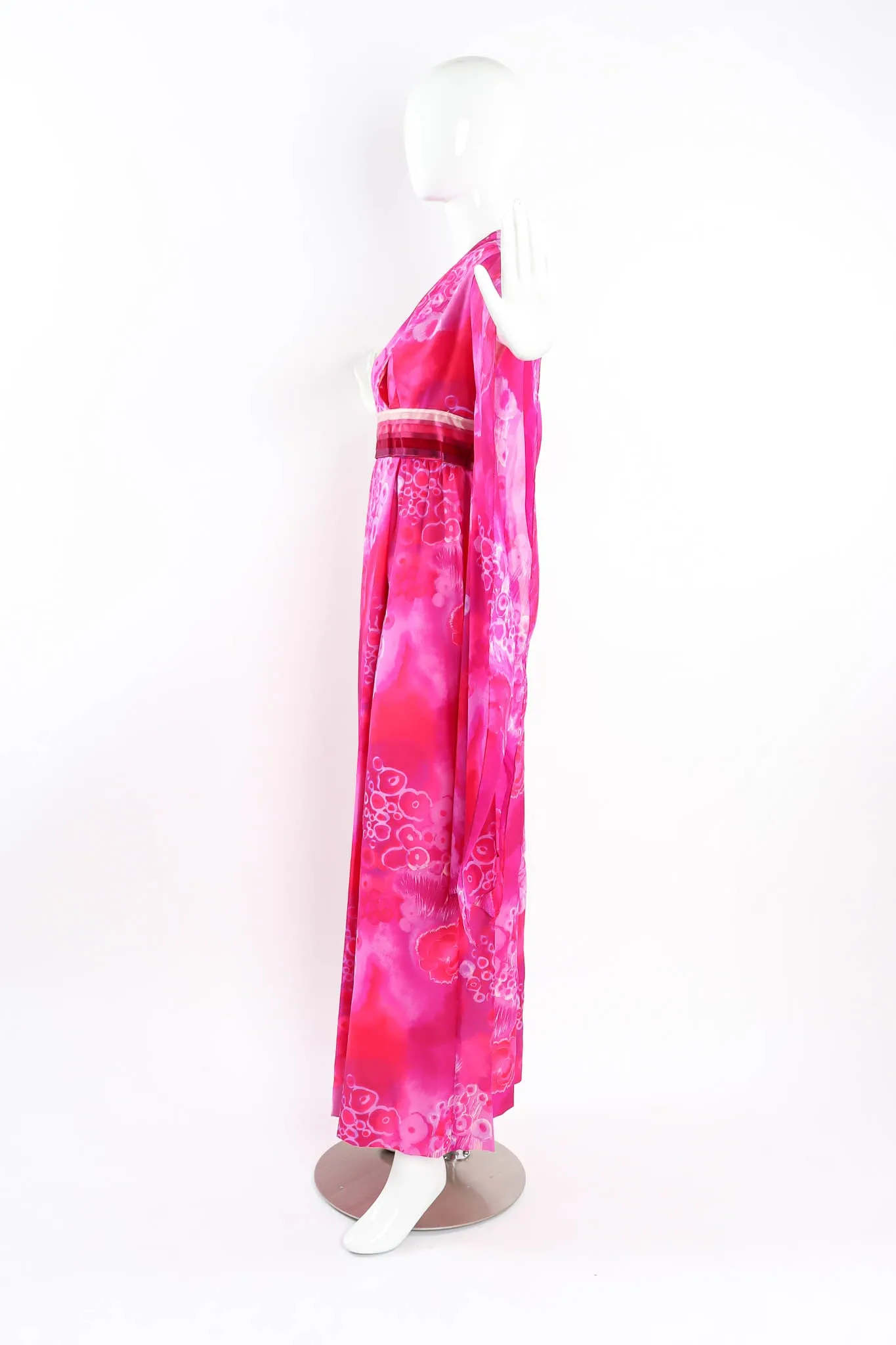 Tie-Dye Floral Kimono Dress