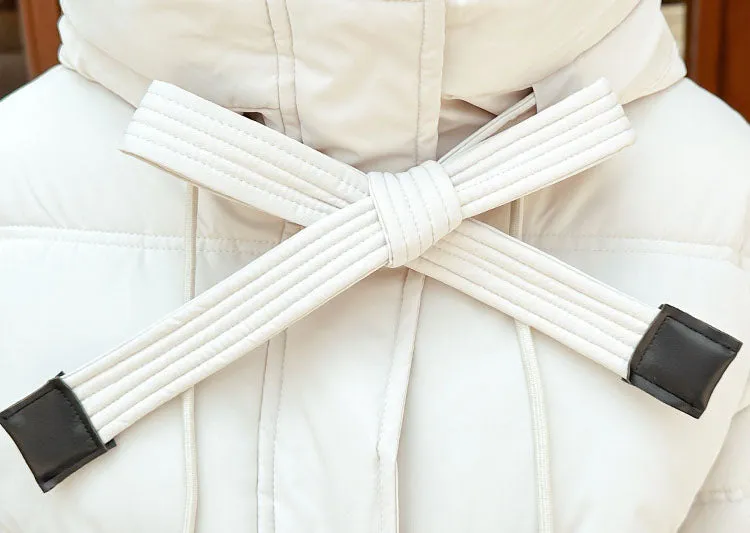 Trendy Solid Hooded Puffer Jacket for Women