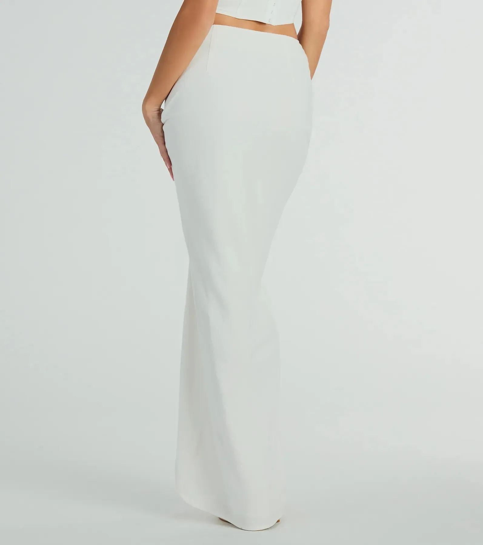 Updated Chic High Rise Slit Linen Maxi Skirt