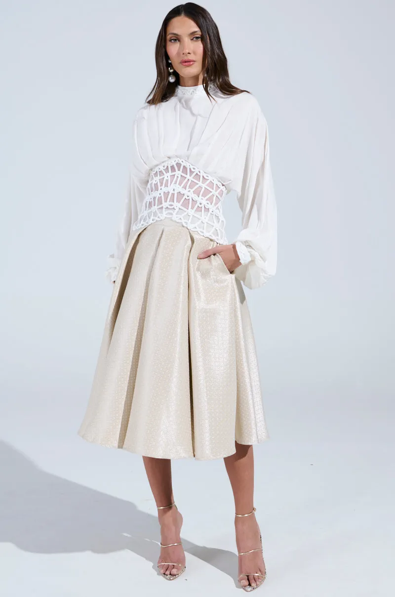 VERA WOVEN TRIM BLOUSE