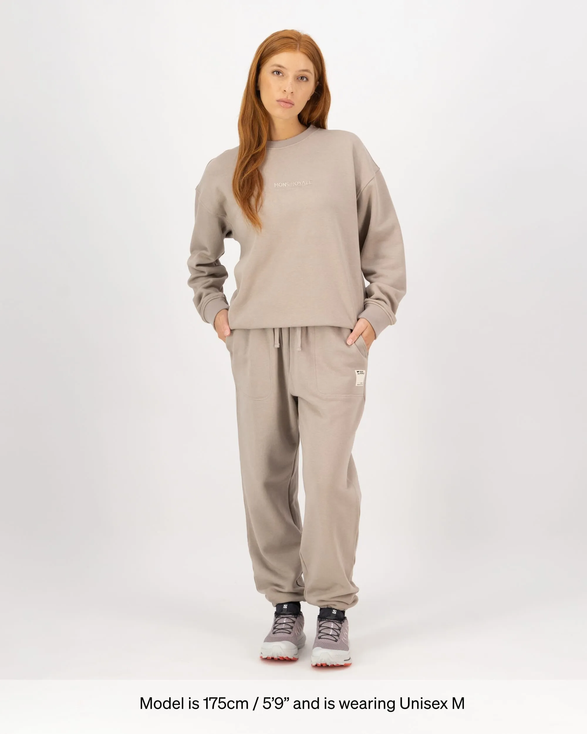 Verdant Merino Organic Cotton Crew - Taupe