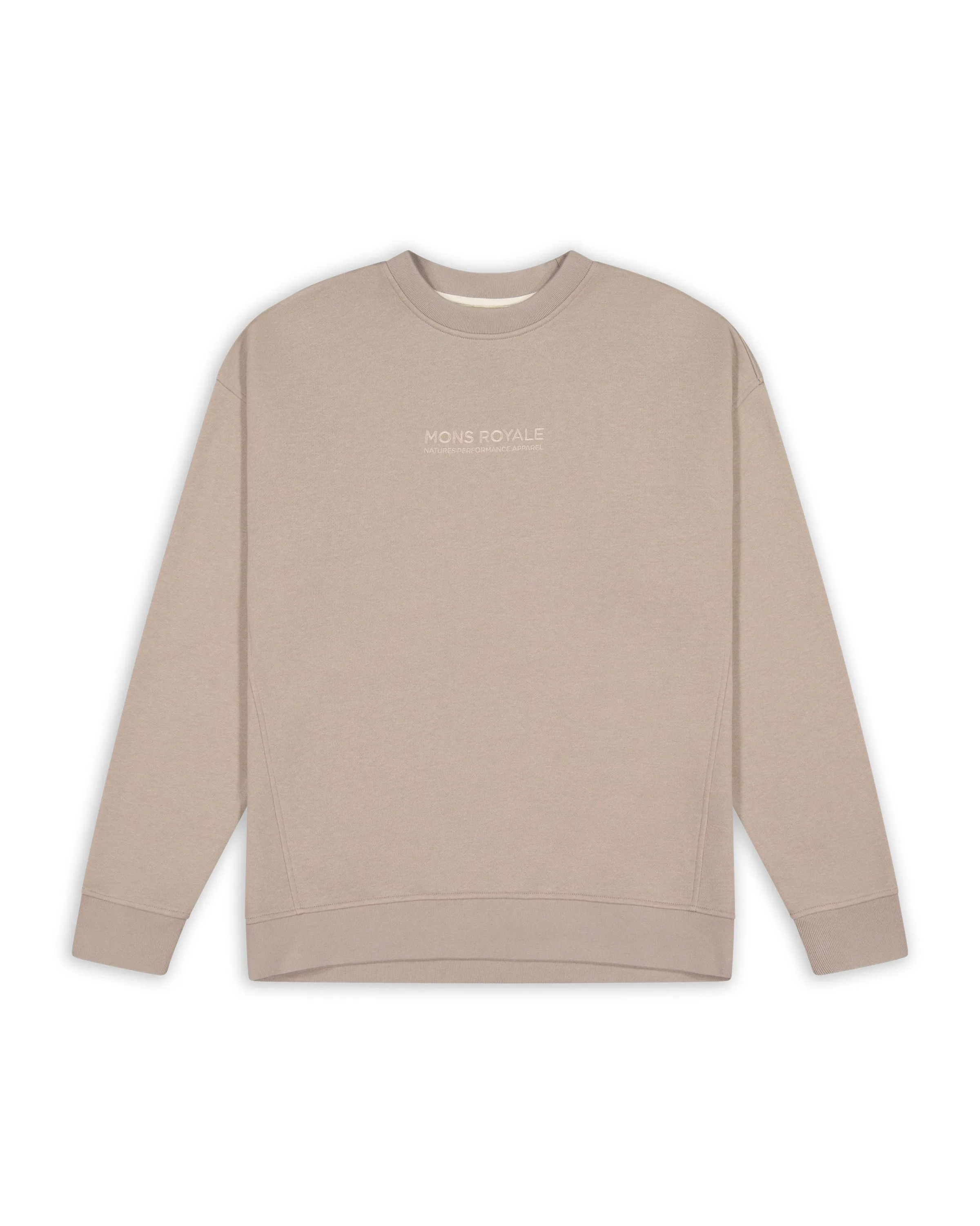 Verdant Merino Organic Cotton Crew - Taupe