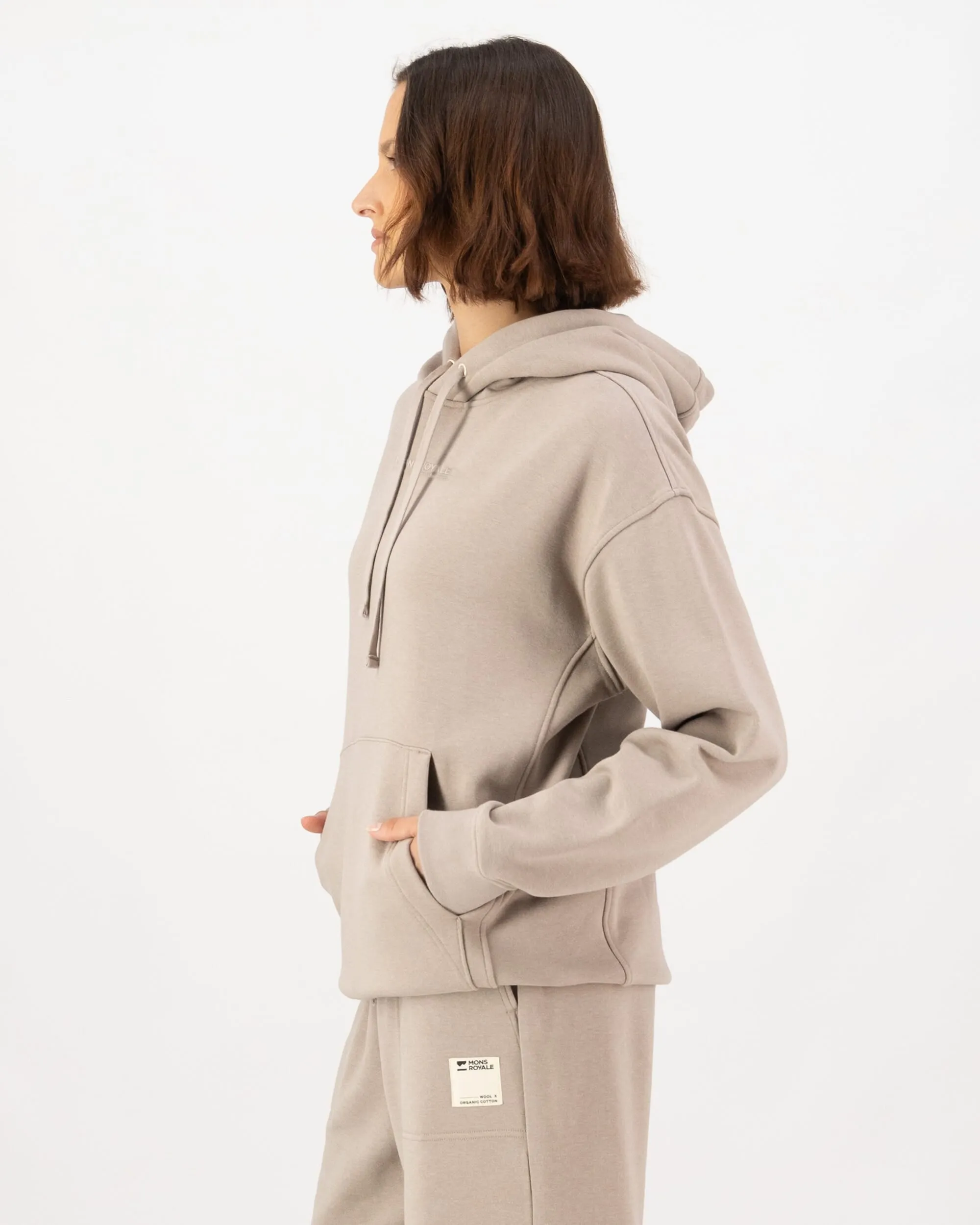 Verdant Merino Organic Cotton Hoody - Taupe