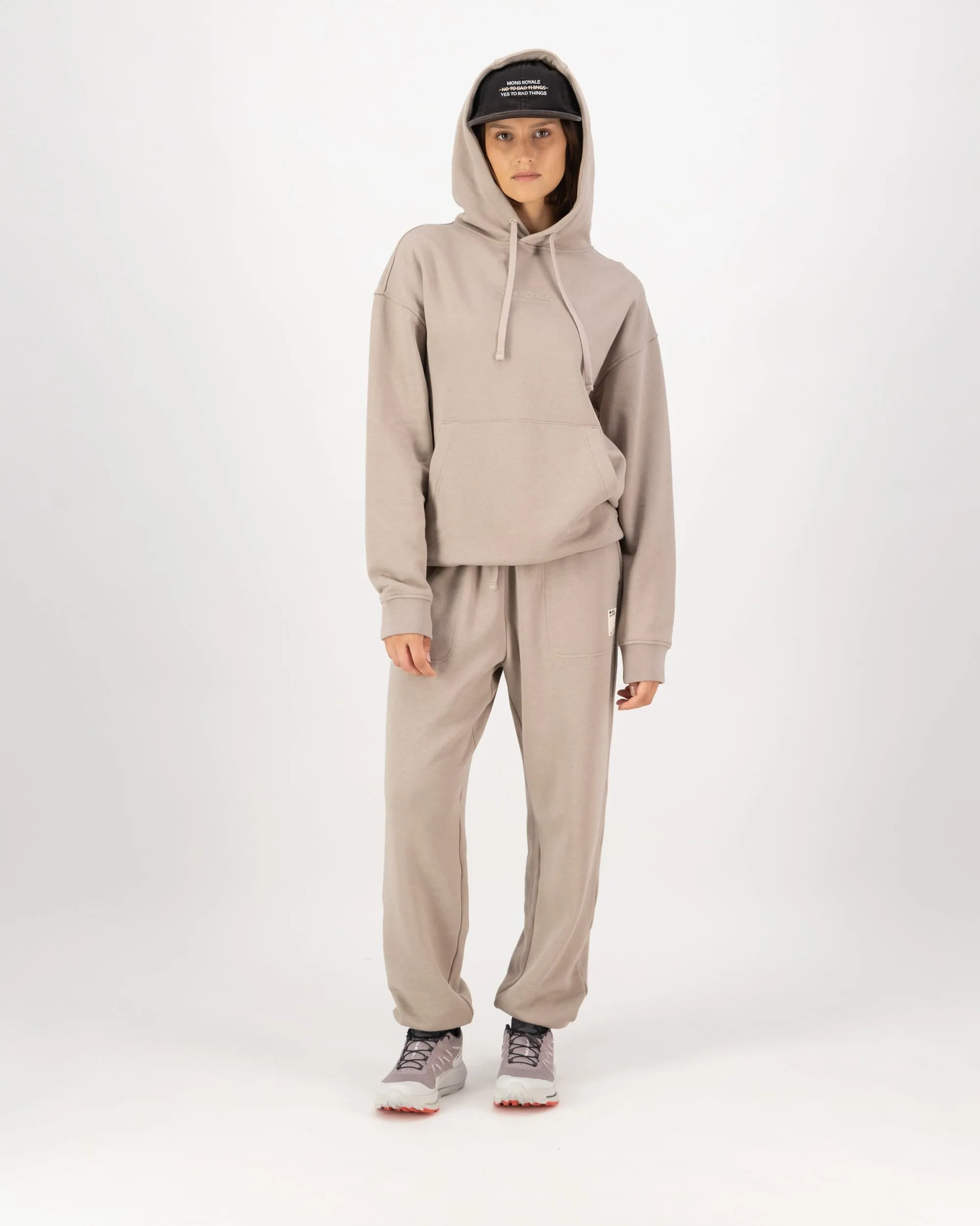 Verdant Merino Organic Cotton Hoody - Taupe