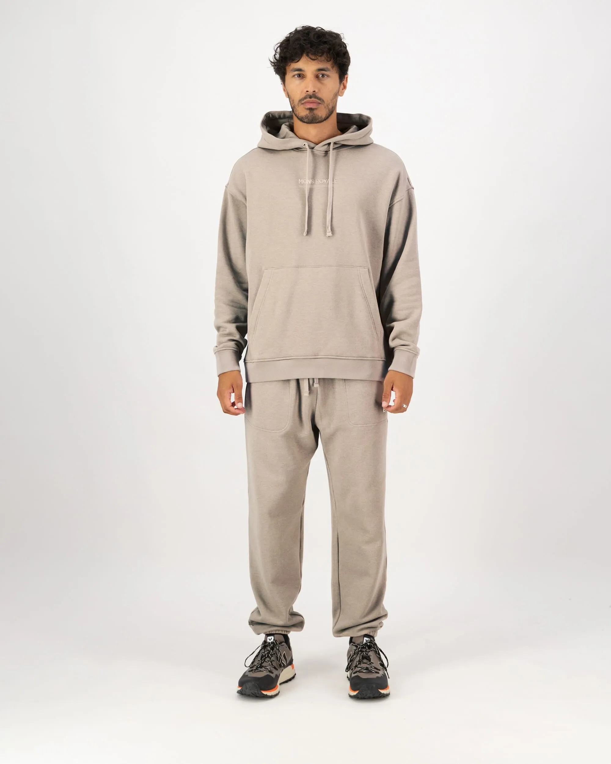 Verdant Merino Organic Cotton Hoody - Taupe
