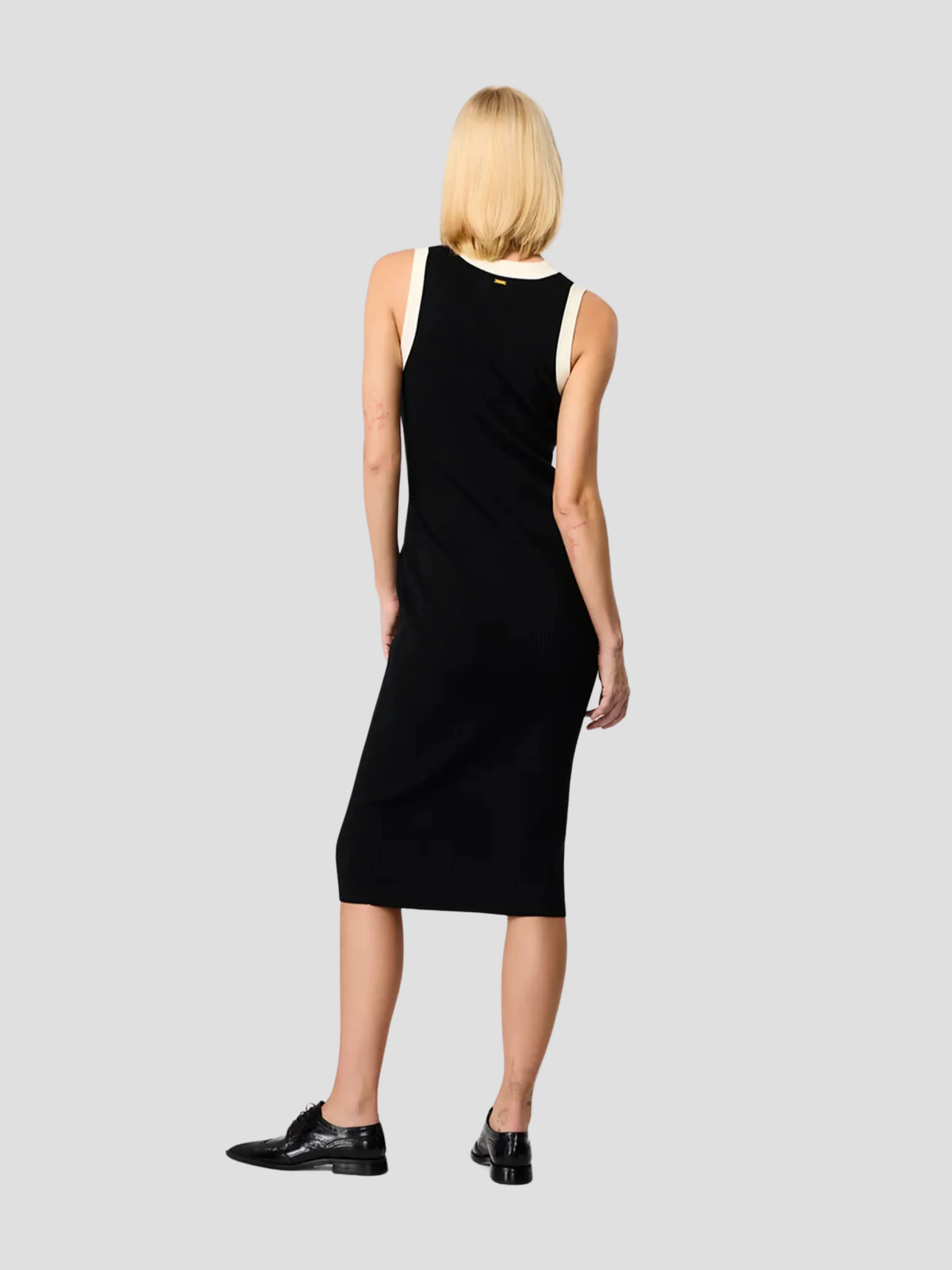 Victoria Sleeveless Front-Tie Midi Dress
