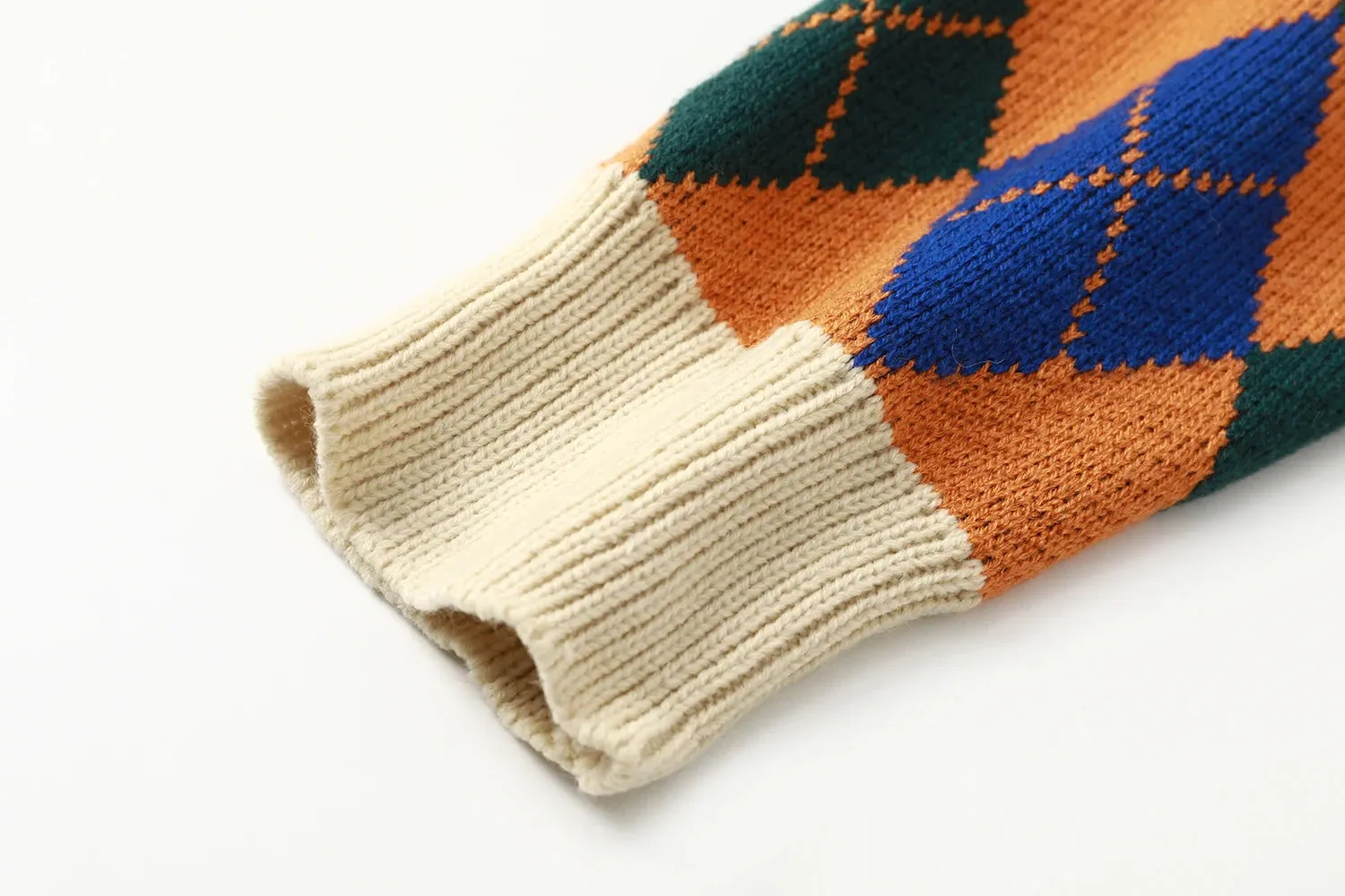 Vintage Argyle Plaid Sweater