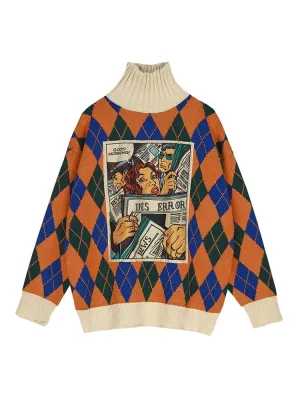 Vintage Argyle Plaid Sweater