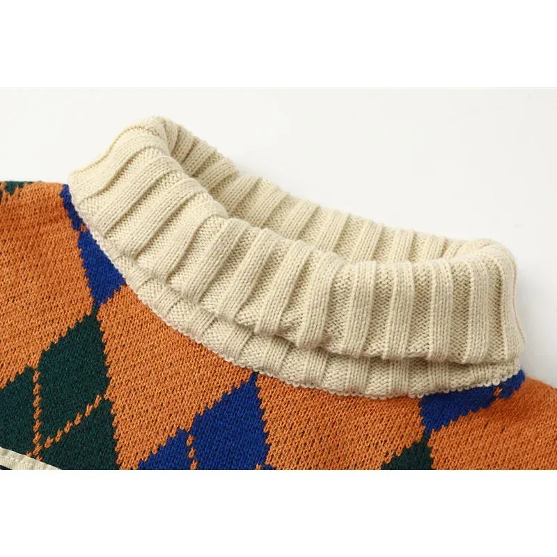 Vintage Argyle Plaid Sweater