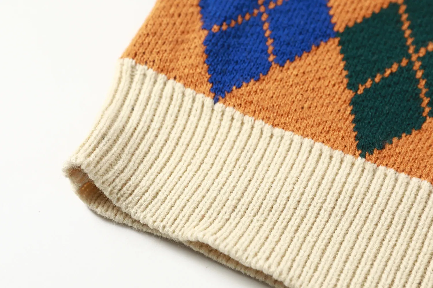 Vintage Argyle Plaid Sweater