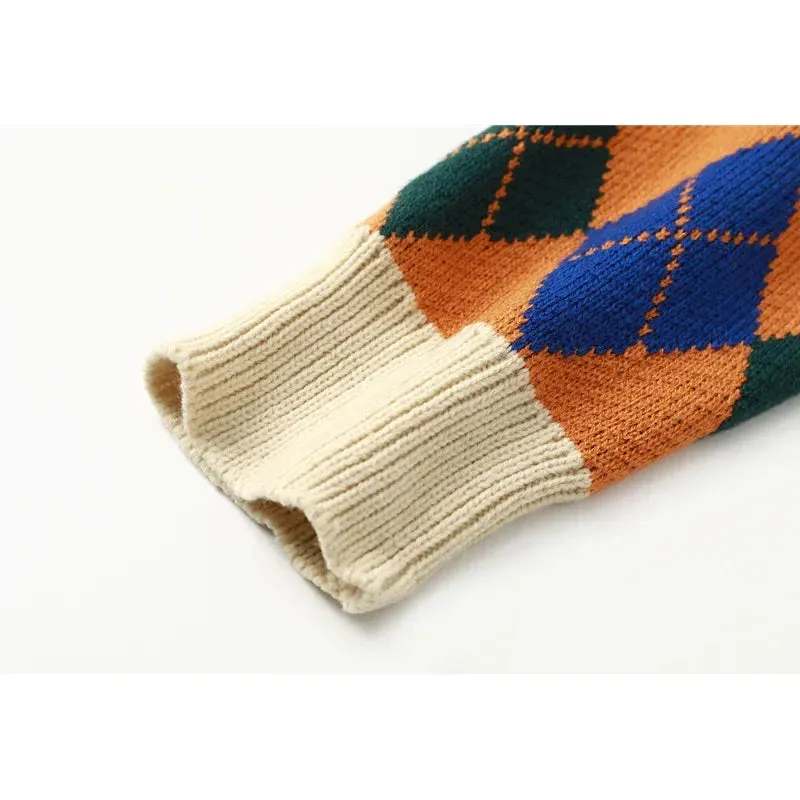 Vintage Argyle Plaid Sweater