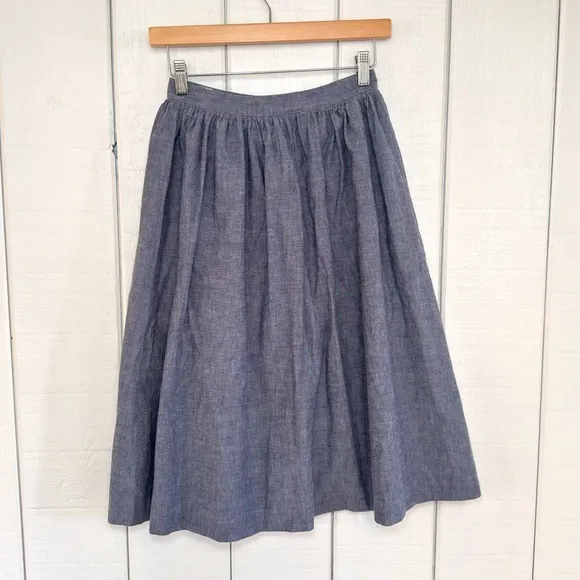 Vintage Cecilia Blue Midi Skirt
