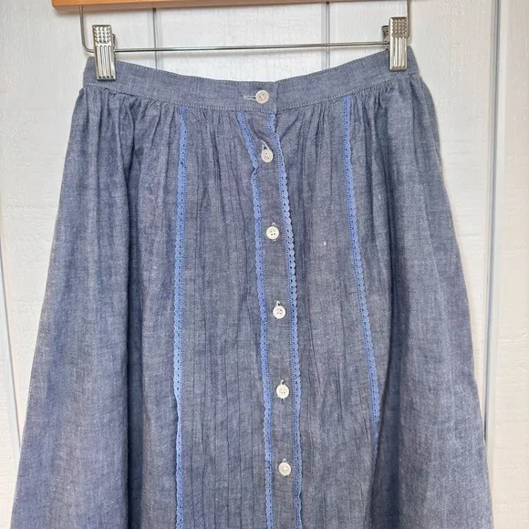 Vintage Cecilia Blue Midi Skirt