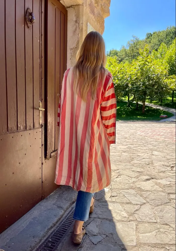 Vintage cotton embroidered kimono