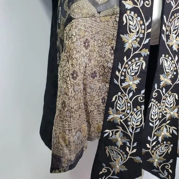 Vintage Embroidered Kimono Style Cardigan Size L/XL