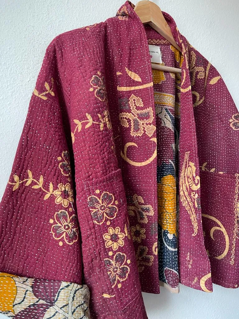 Vintage Kantha reversible Kimono
