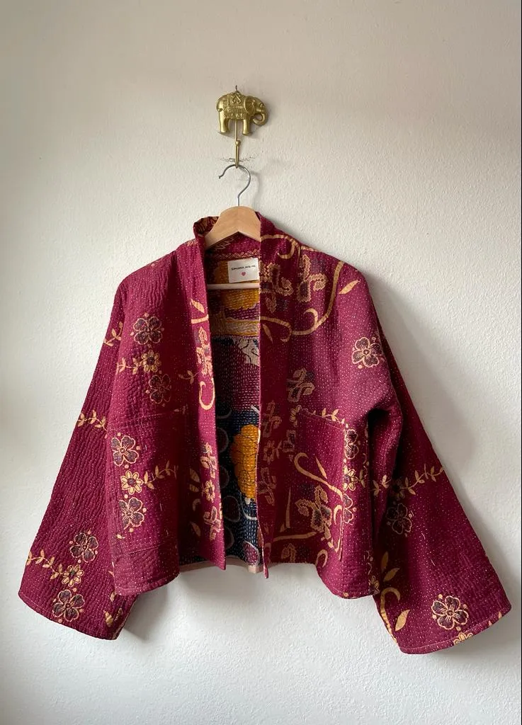 Vintage Kantha reversible Kimono