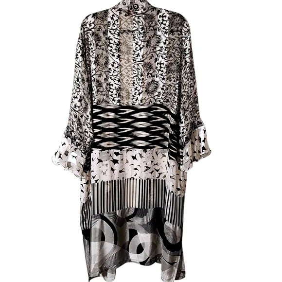 Vintage Sterling Styles ArtSilk Open Kimono Cardigan | One Size