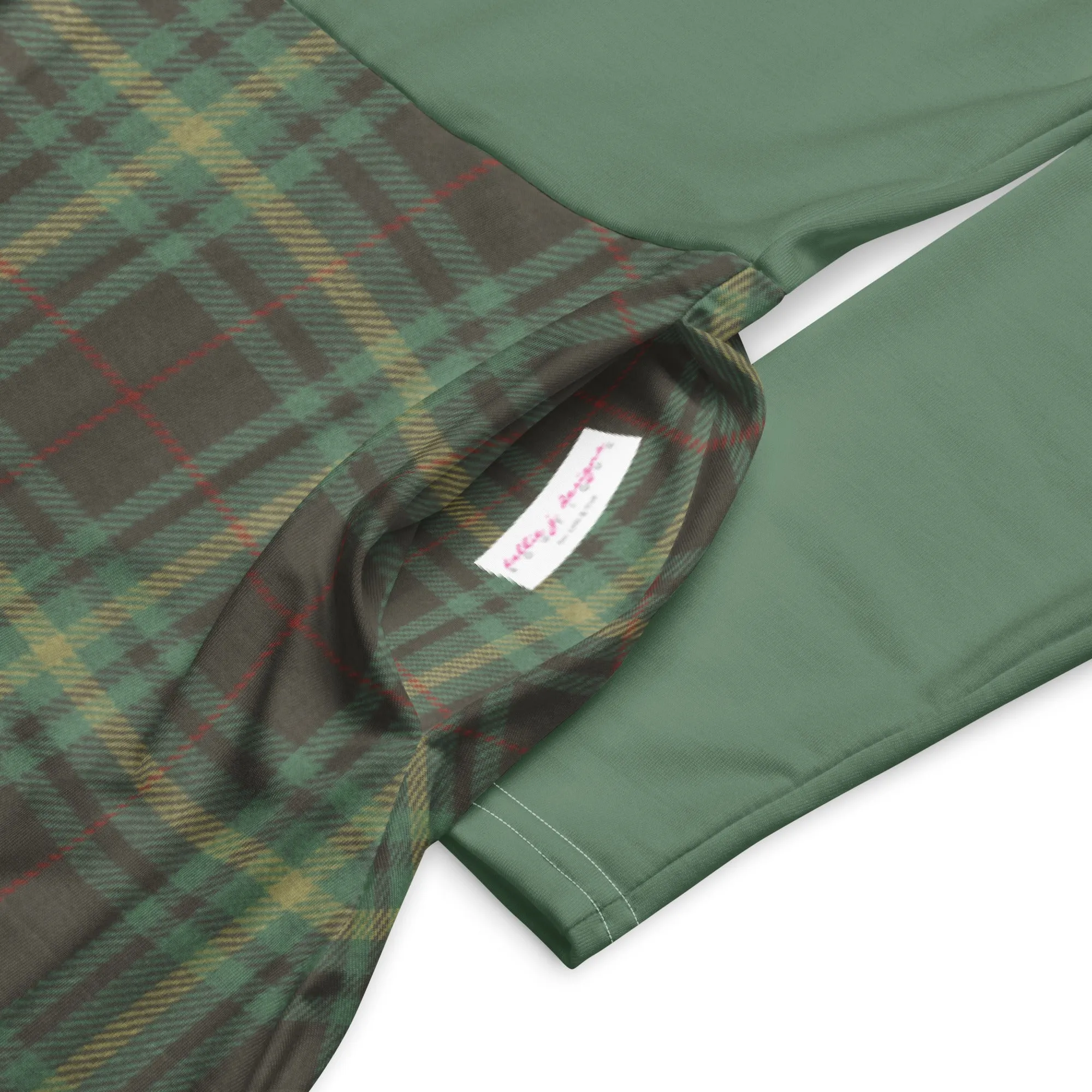 Vintage Teal Plaid Midi Dress (S-6XL)
