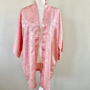 Vintage Victoria's Secret Gold Label Robe Womens OS Pink Satin Short Kimono