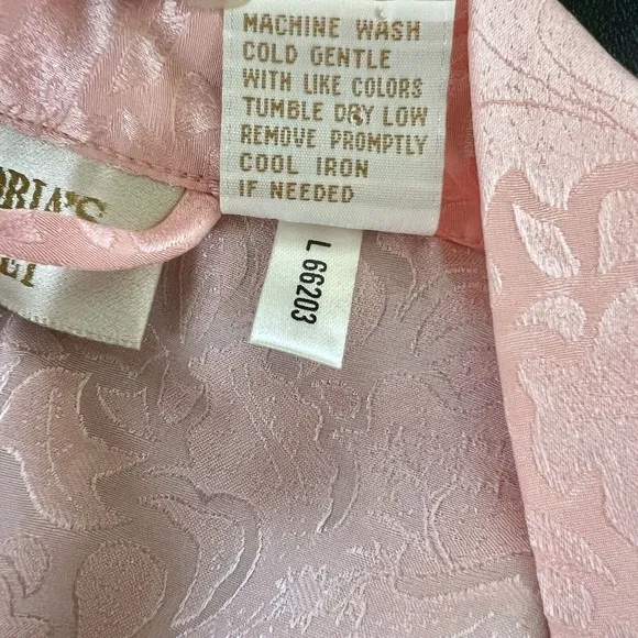 Vintage Victoria's Secret Gold Label Robe Womens OS Pink Satin Short Kimono