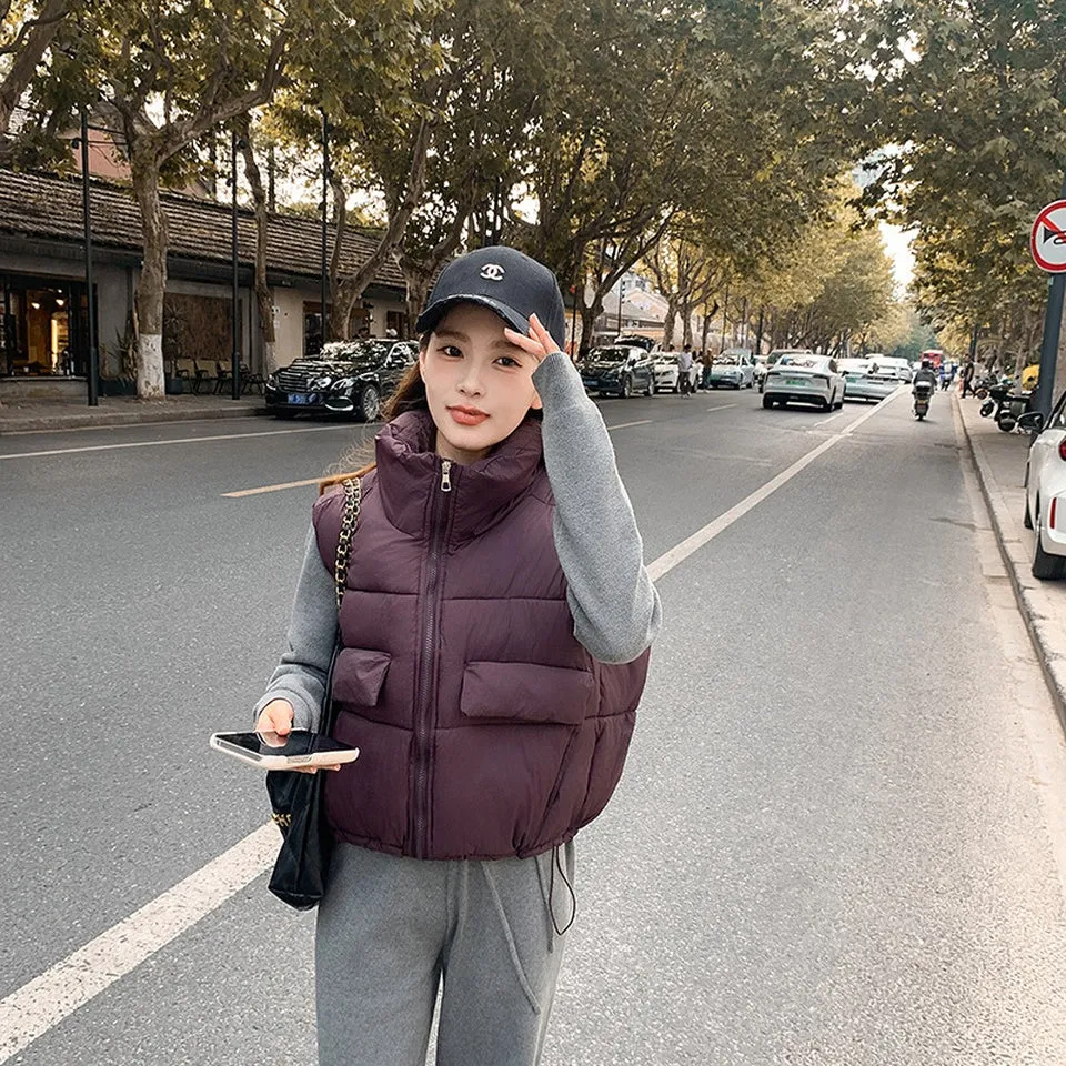 Water-resistant and Windproof Zip-up Quilted Puffer Vest
