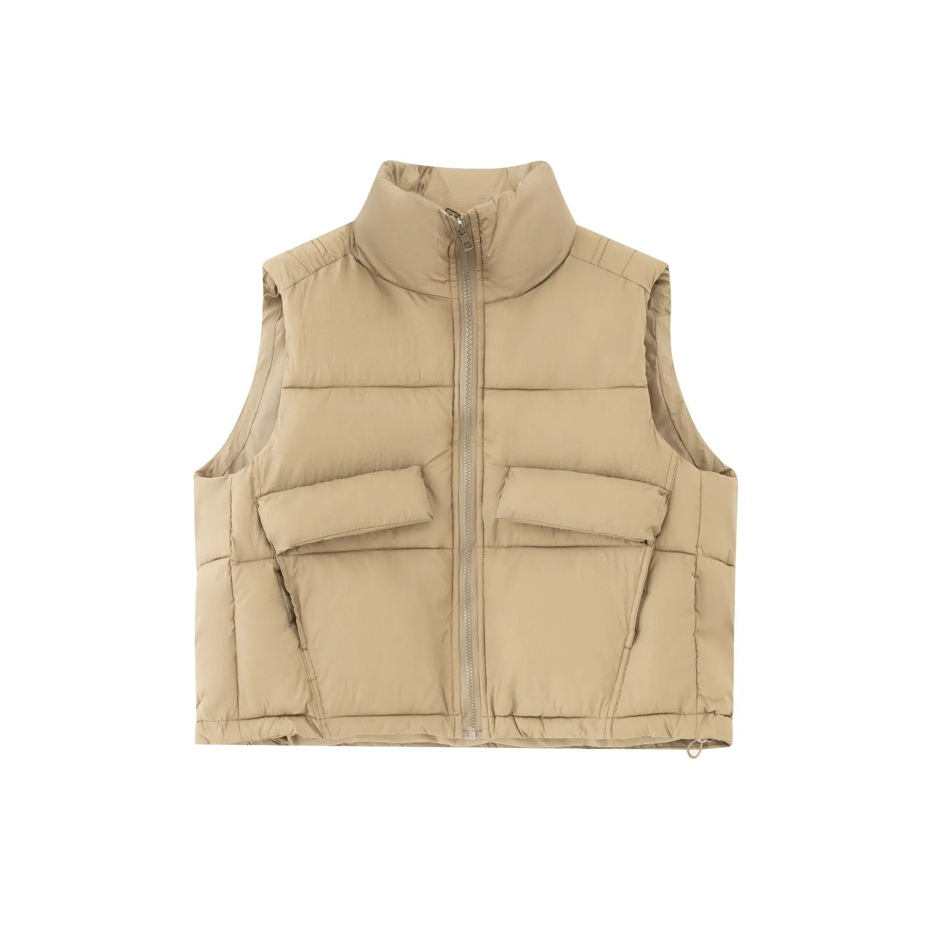 Water-resistant and Windproof Zip-up Quilted Puffer Vest