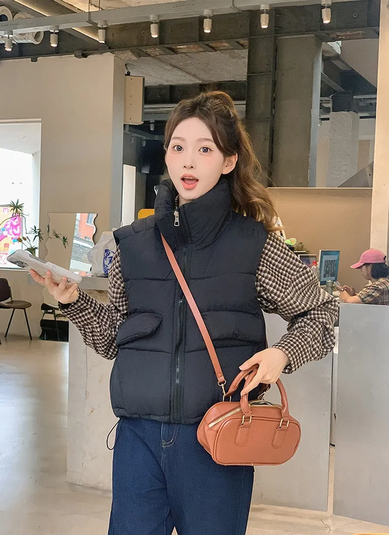 Water-resistant and Windproof Zip-up Quilted Puffer Vest