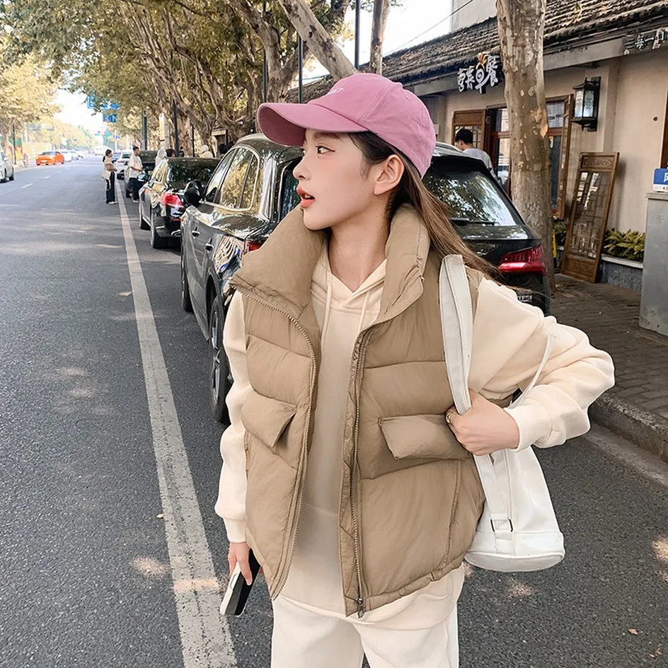 Water-resistant and Windproof Zip-up Quilted Puffer Vest